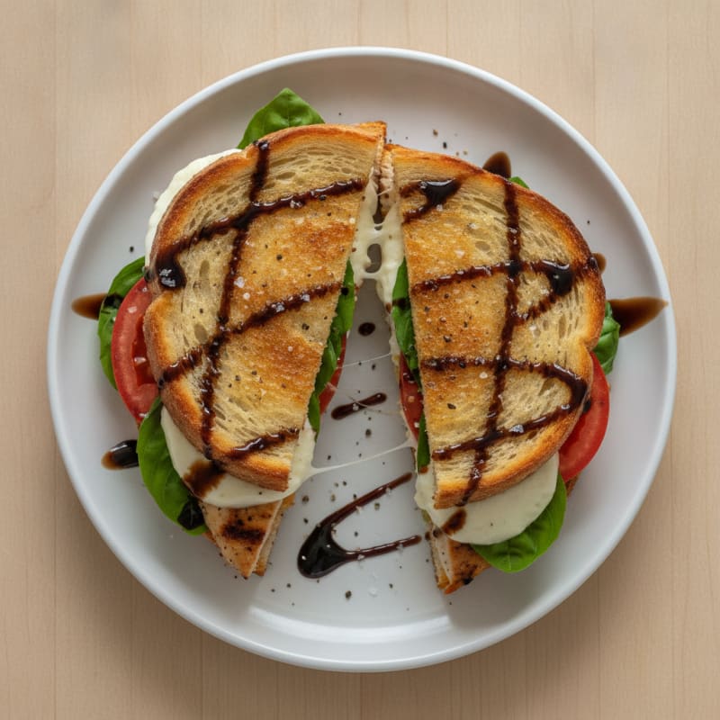 Grilled Caprese Sandwich with Balsamic Glaze