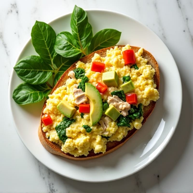 Egg White Scramble with Lean Turkey and Spinach