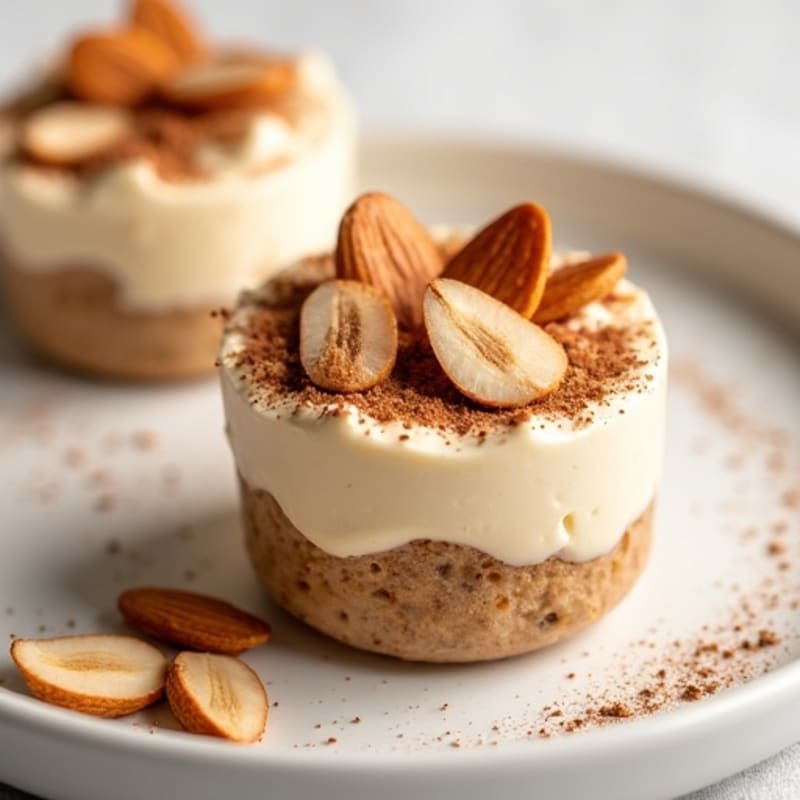 Protein-Packed Vanilla Almond Tiramisu Cups