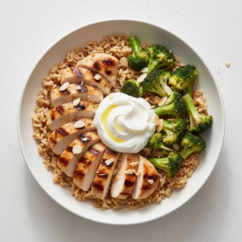 Grilled Chicken and Broccoli Rice Bowl