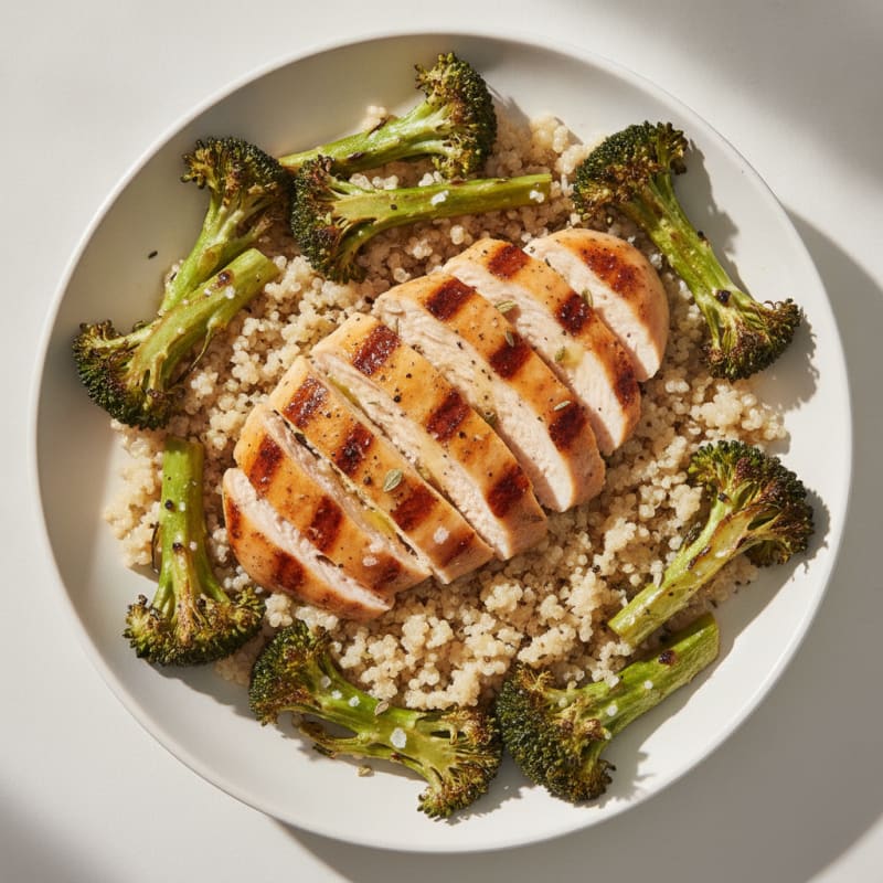 Lemon-Herb Grilled Chicken Quinoa Bowl