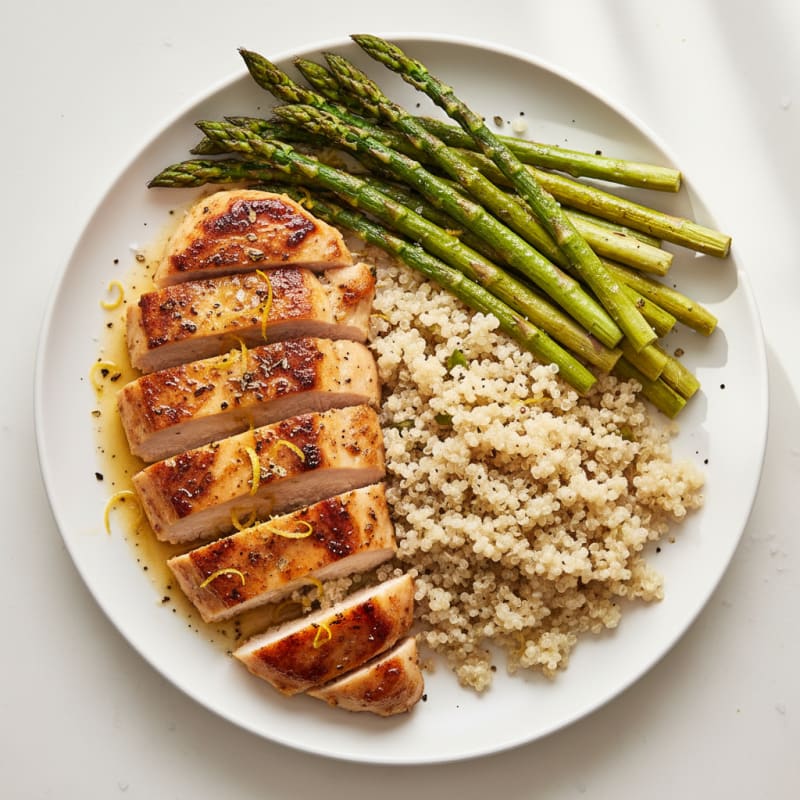 Zesty Lemon Herb Chicken with Roasted Asparagus