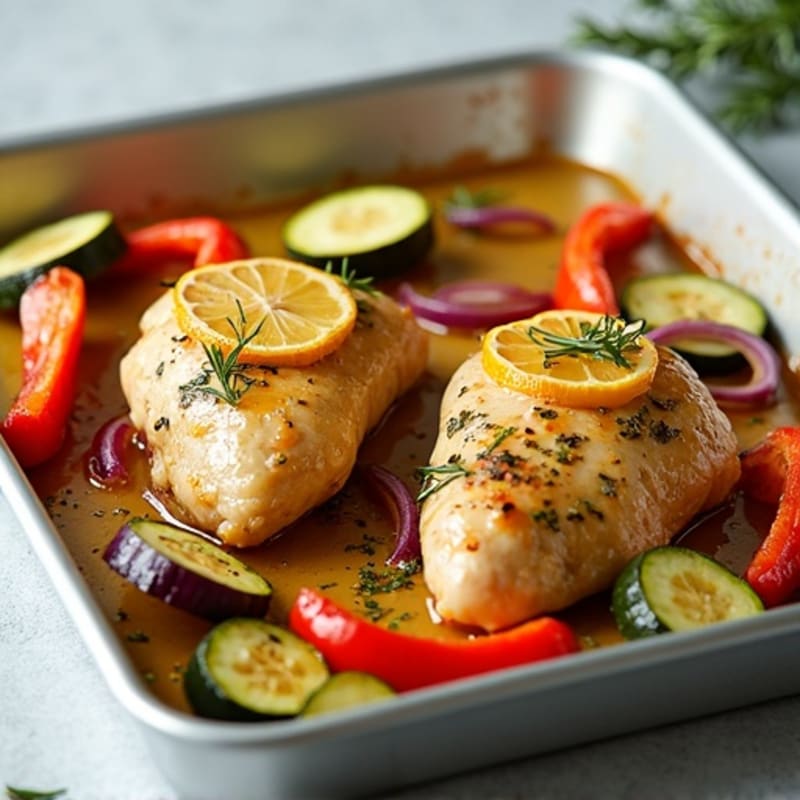 Sheet Pan Lemon Herb Chicken and Roasted Vegetables