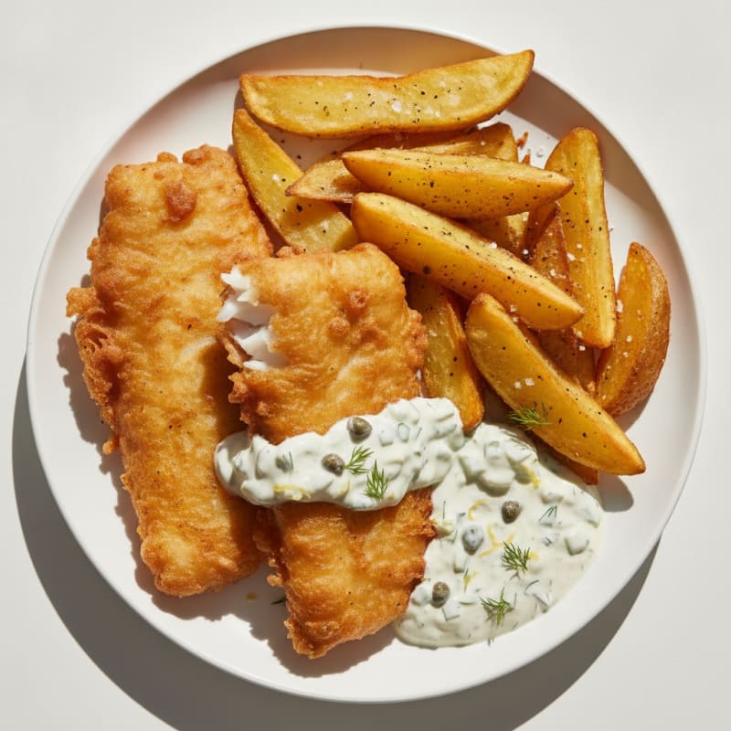 Beer-Battered Fish and Chips