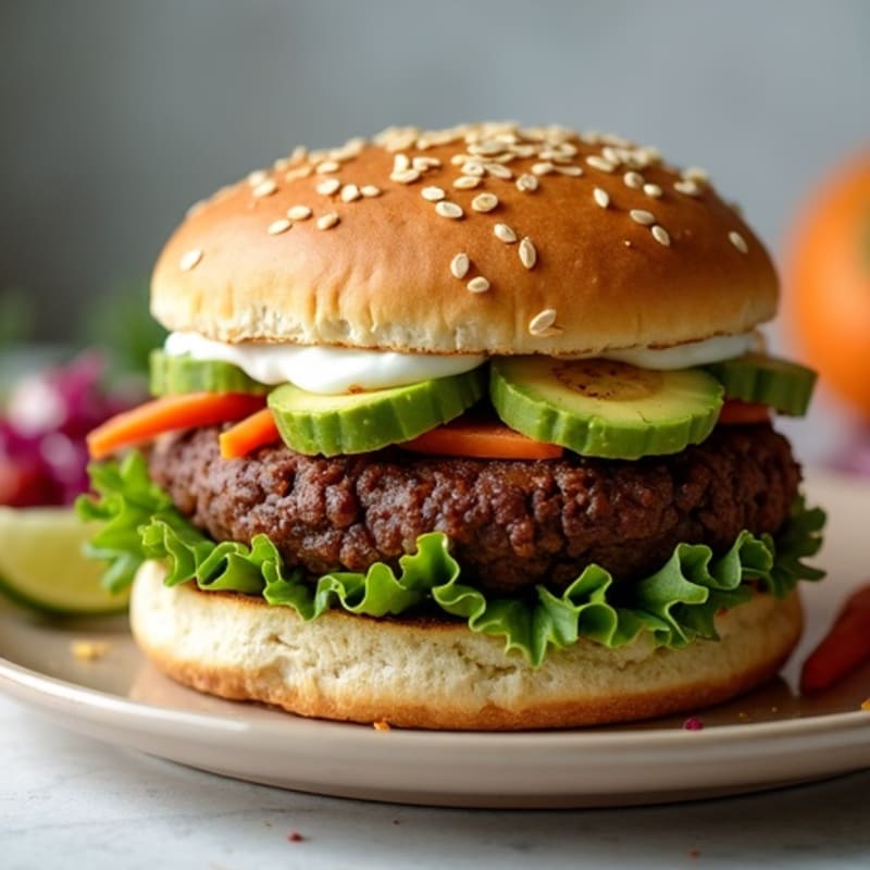 Smoky Black Bean Burgers with Creamy Avocado and Crisp Slaw