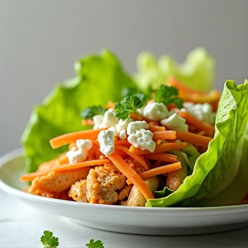 Spicy Buffalo Ranch Chicken Lettuce Wrap