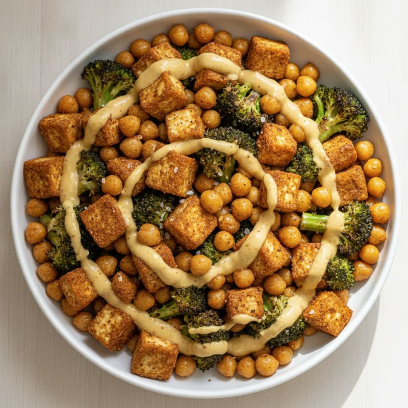 Roasted Vegetable and Chickpea Bowl