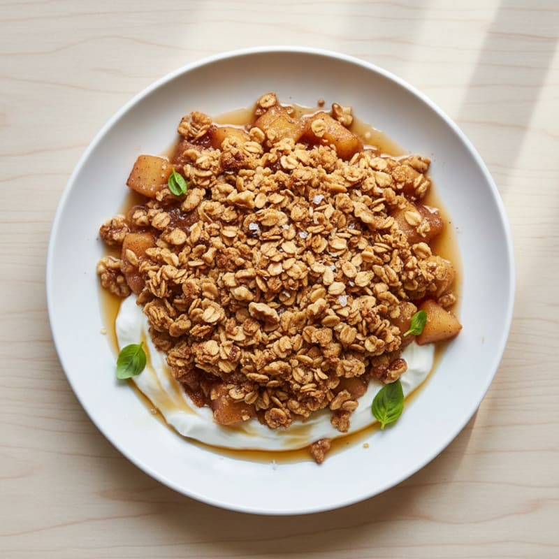 Baked Apple Crumble with Oat Topping