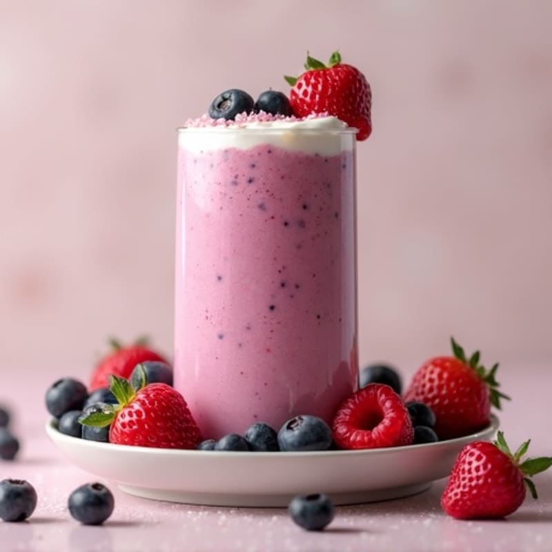 High-Protein Creamy Mixed Berry Smoothie