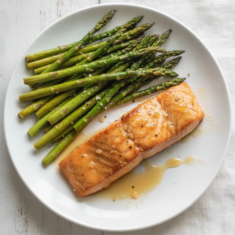 Honey-Glazed Salmon with Roasted Asparagus
