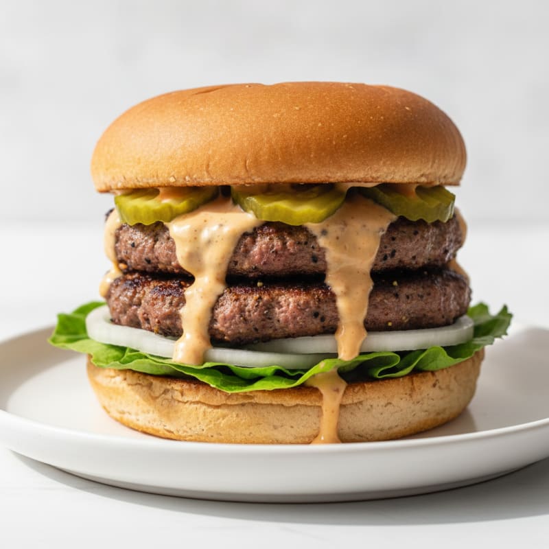 Classic Beef Burger with Special Sauce