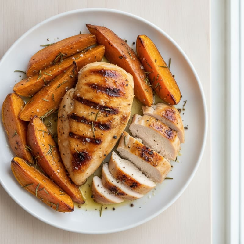 Roasted Chicken and Sweet Potatoes