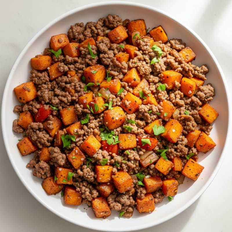 Tender Beef Mince and Root Vegetable Hash