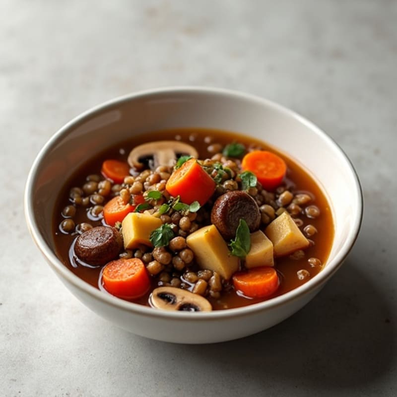 Hearty Mushroom and Red Wine Stew with Root Vegetables