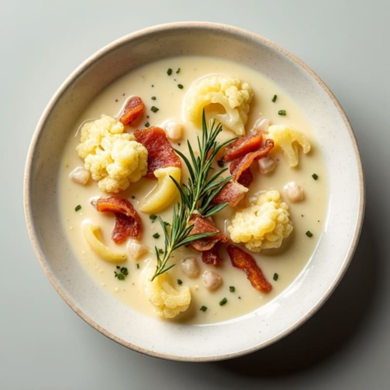 Creamy Cauliflower Clam Chowder
