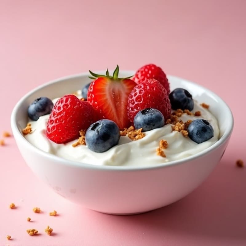 Creamy Greek Yogurt with Fresh Berries and Crunchy Granola