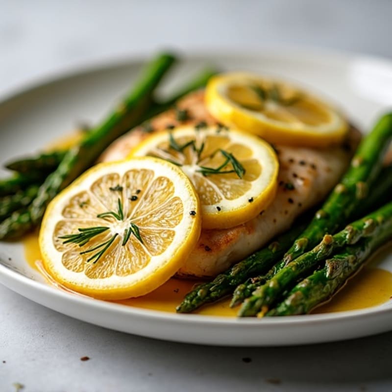 Lemon-Herb Roasted Chicken with Roasted Asparagus