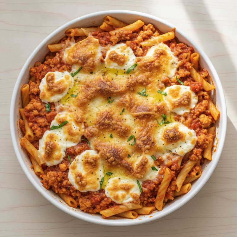 Classic Baked Ziti with Ricotta