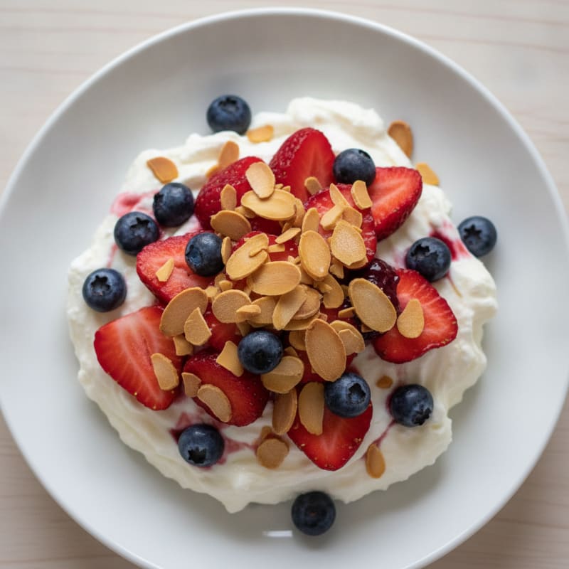 Greek Yogurt Protein Mousse with Berries