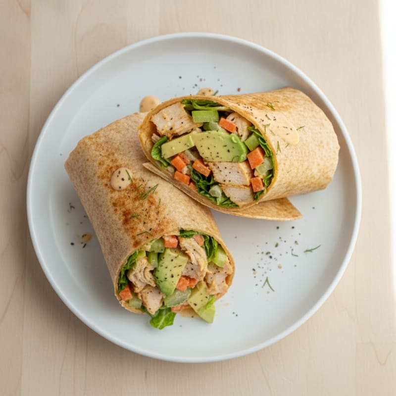 Buffalo Ranch Chicken Salad Wrap