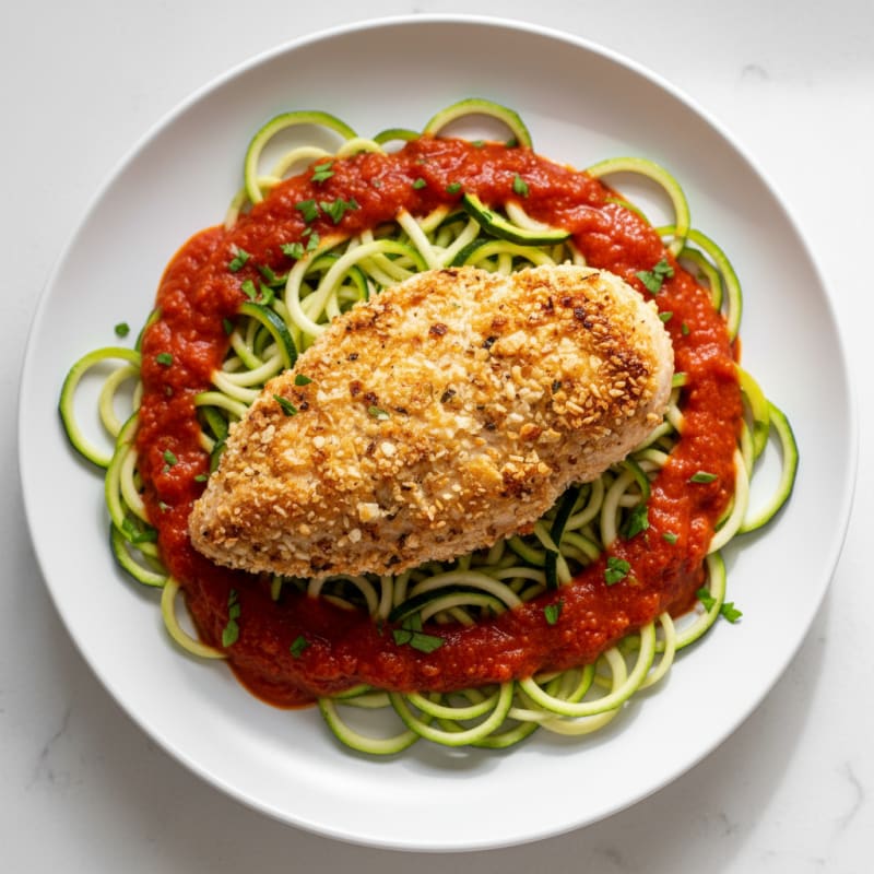 Crispy Parmesan Chicken with Zesty Marinara