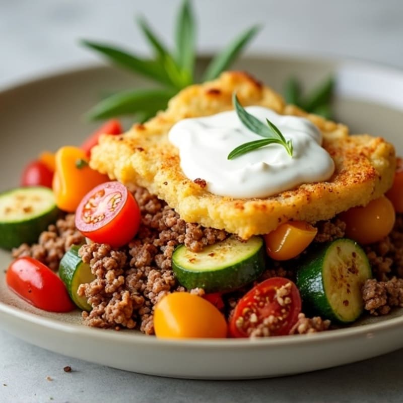 Healthy Ground Lamb and Vegetable Bake with Creamy Potato Topping