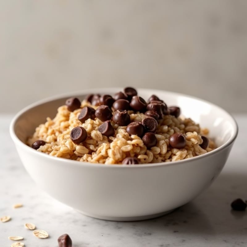 Creamy Chocolate Chip Cookie Dough Protein Oatmeal