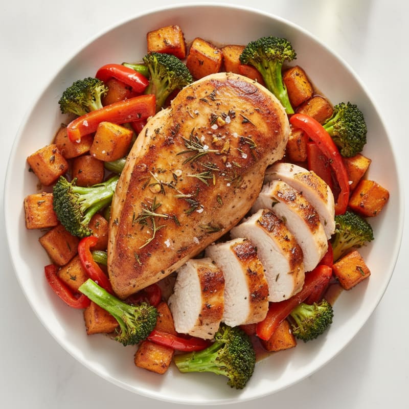 Herb-Roasted Chicken with Roasted Vegetables