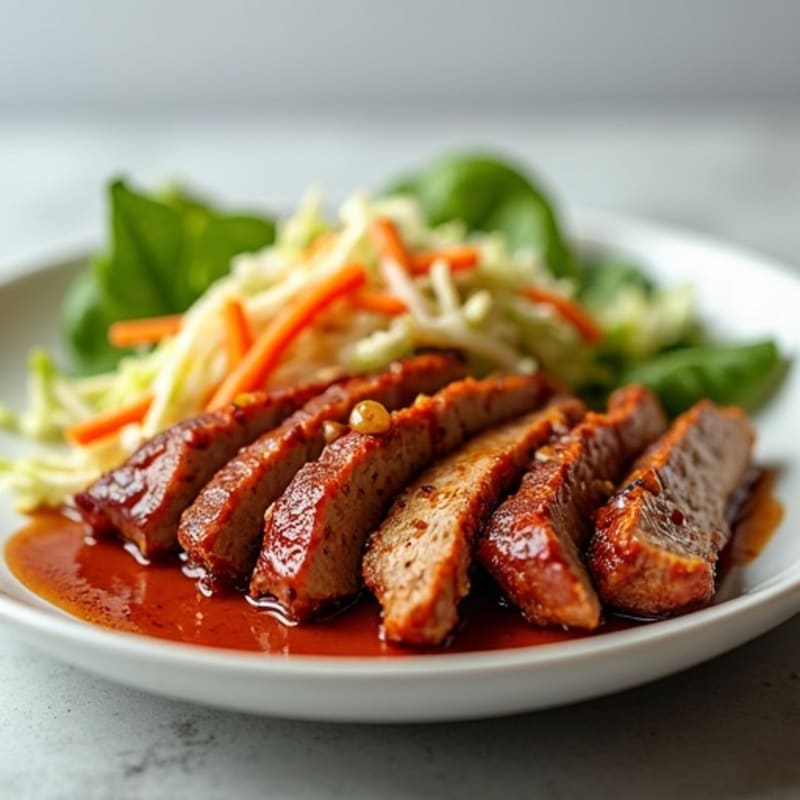 Lean BBQ Pulled Pork with Crunchy Slaw