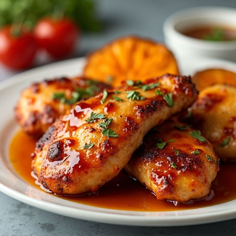 Crispy Chicken with Sweet and Spicy Glaze