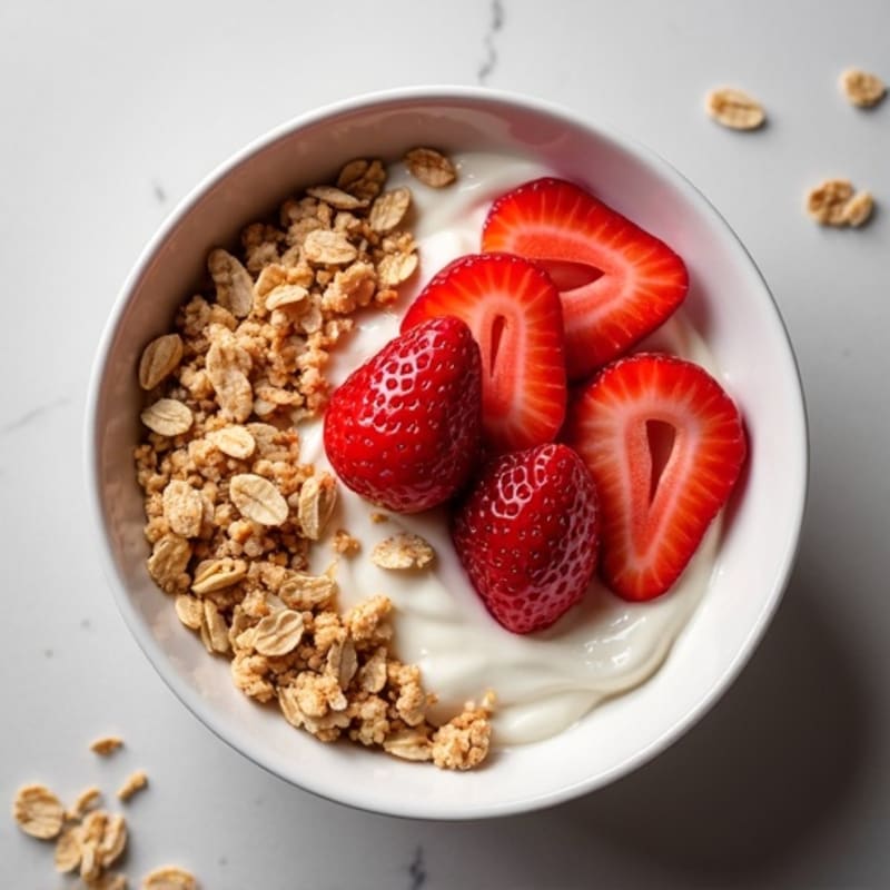 Creamy Strawberry Protein Shortcake Bowl