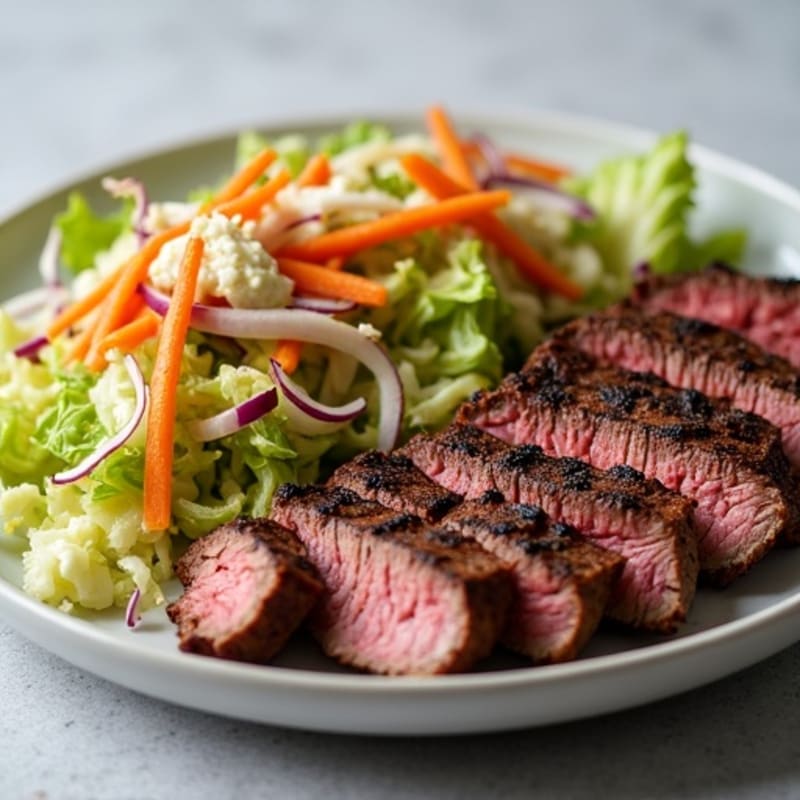 Lean Smoky Brisket with Crunchy Cabbage Slaw