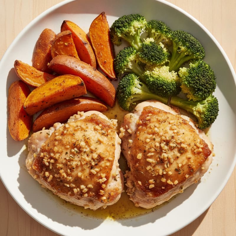 Garlic-Herb Roasted Chicken Thighs