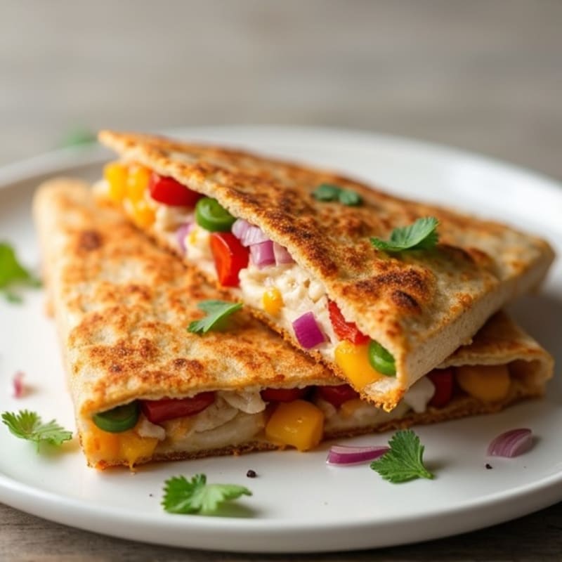 Crispy Chicken and Veggie Quesadilla