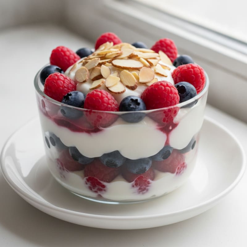 Greek Yogurt Protein Parfait with Mixed Fruit