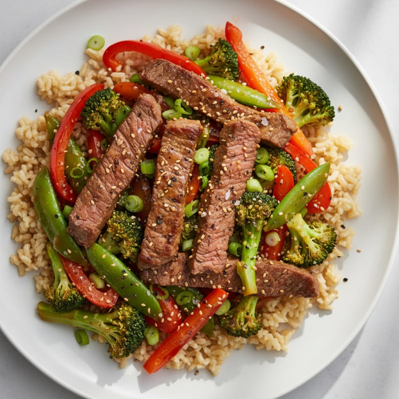 Teriyaki Steak and Vegetable Stir-Fry