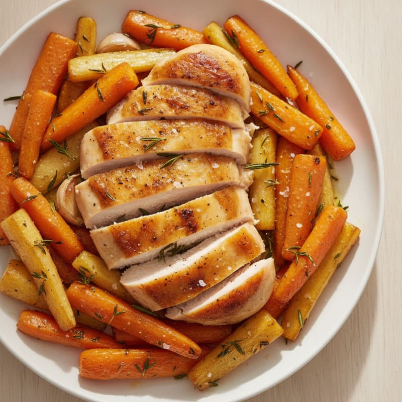 Herb-Roasted Rotisserie Chicken with Root Vegetables