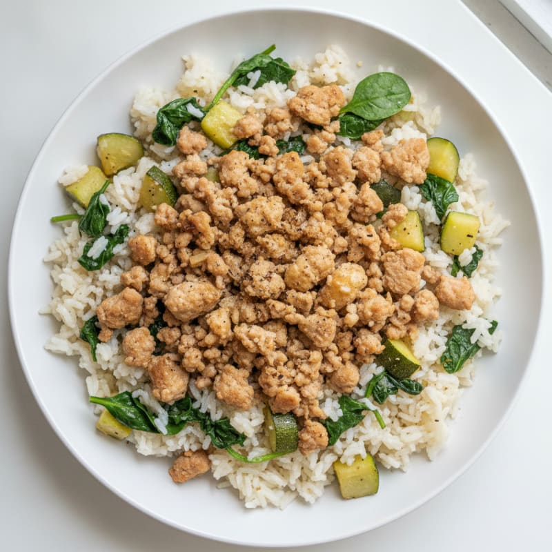 Turkey and Zucchini Rice Bowl