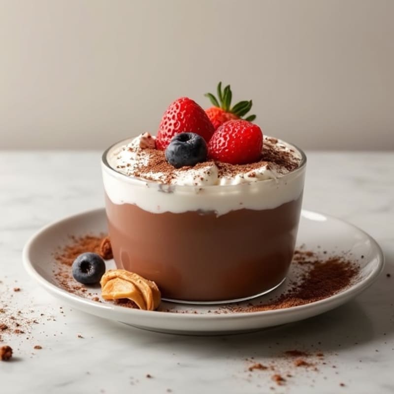 Silky Chocolate Protein Pudding with Greek Yogurt