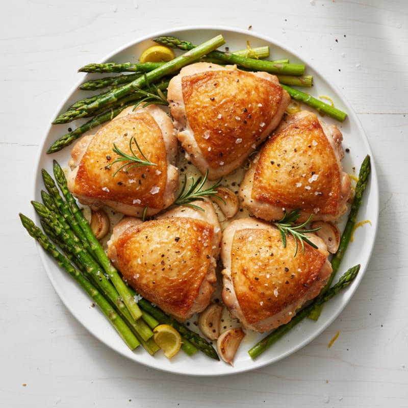 Crispy Baked Chicken Thighs with Rosemary