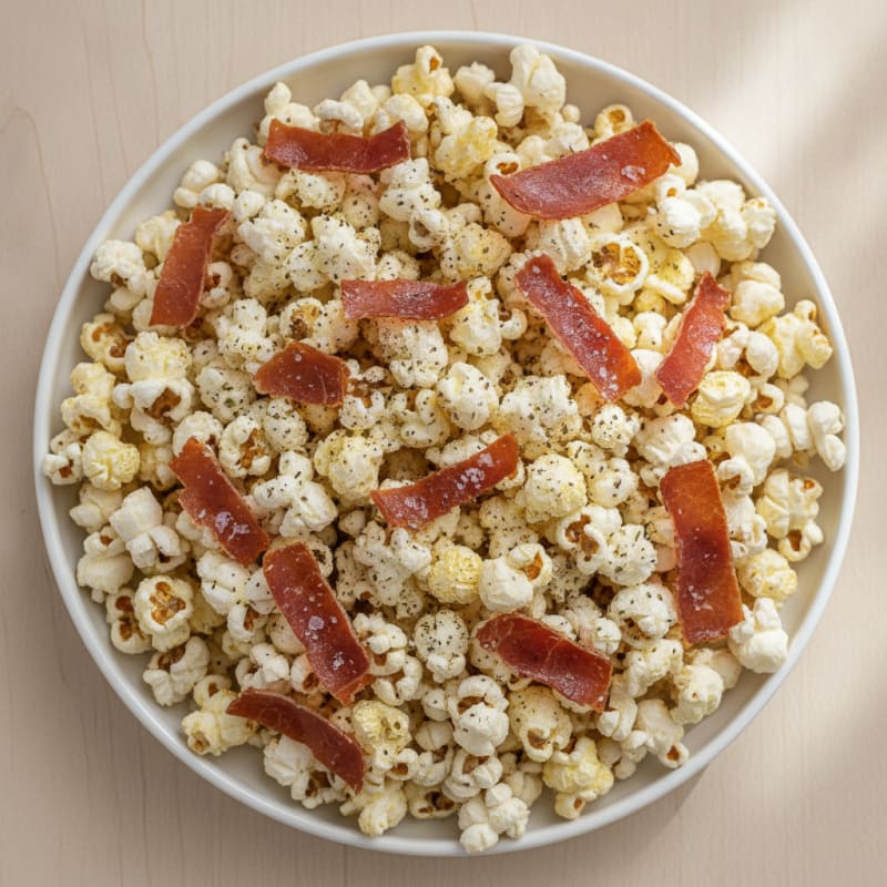 Parmesan Herb Popcorn with Crispy Prosciutto