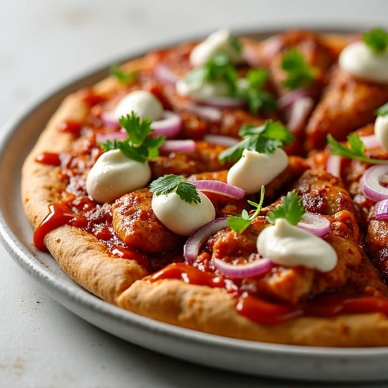 High-Protein BBQ Chicken Pizza
