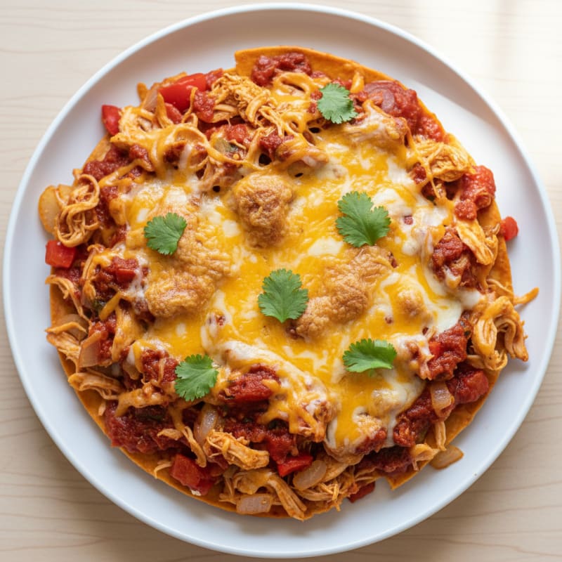 Creamy Chili Chicken Enchilada Bake