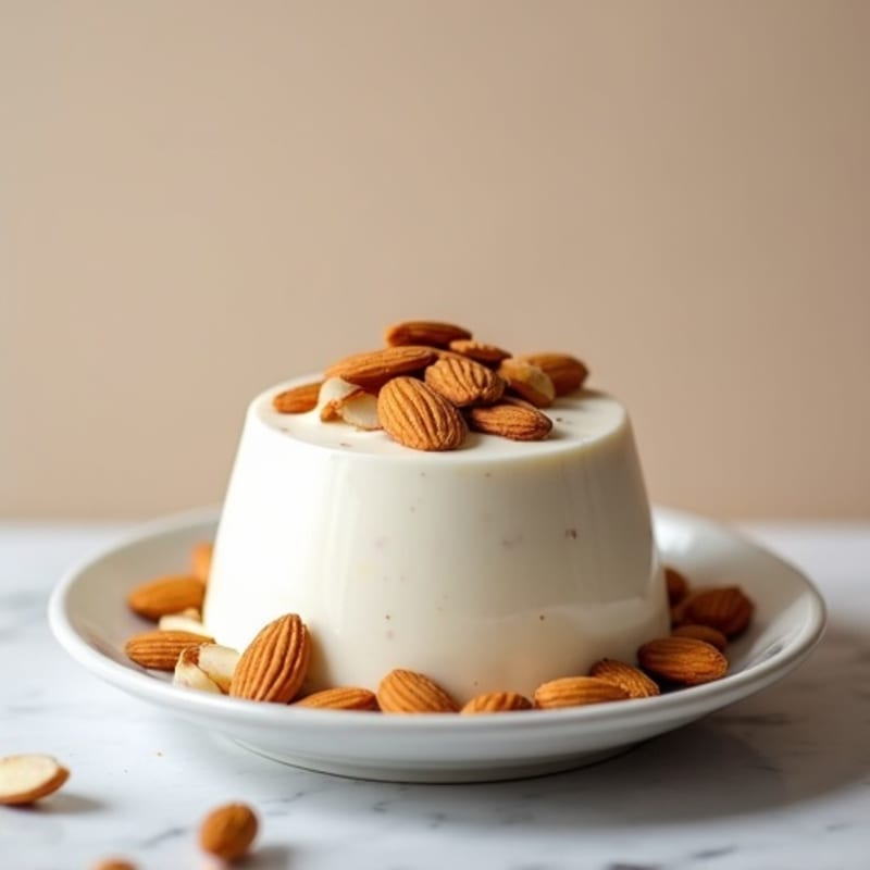 Silky Greek Yogurt Protein Pudding with Almonds