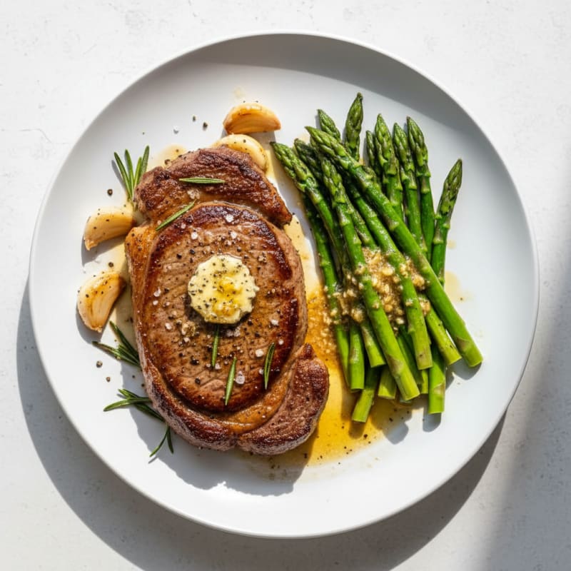 Pan-Seared Steak with Garlic Butter