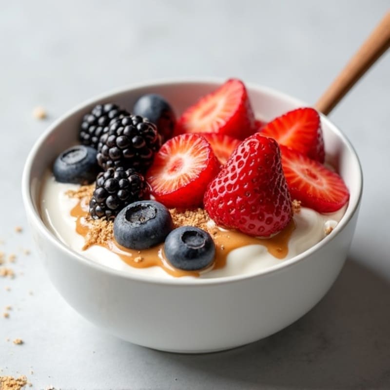 Greek Yogurt Protein Bowl with Berries and Almond Butter