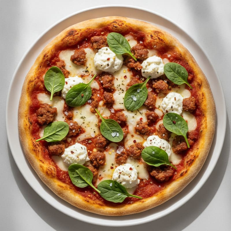 Chicken Sausage and Ricotta Pizza