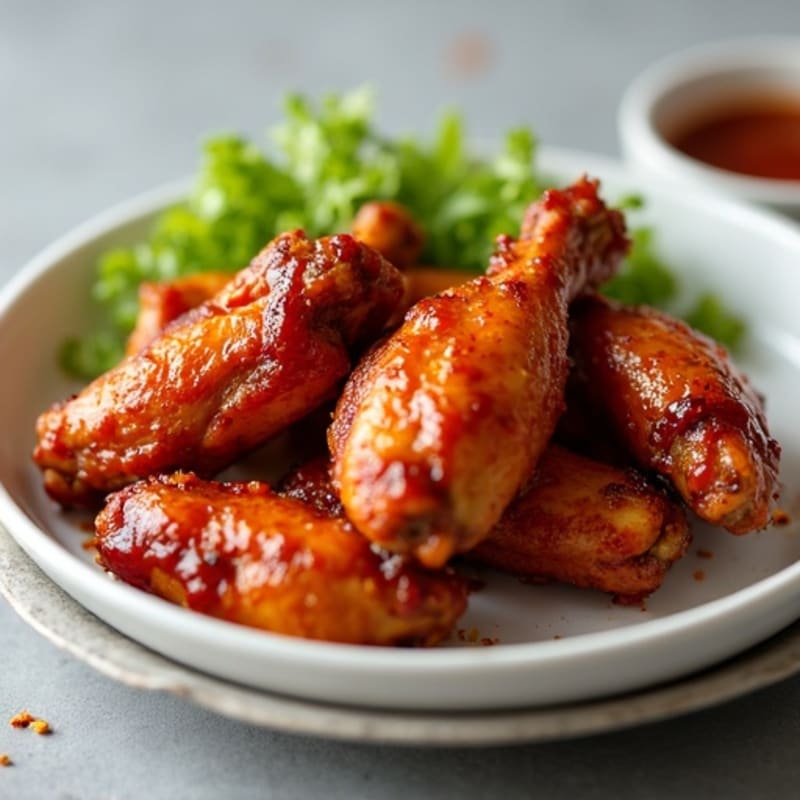 Crispy Baked Spicy BBQ Chicken Wings