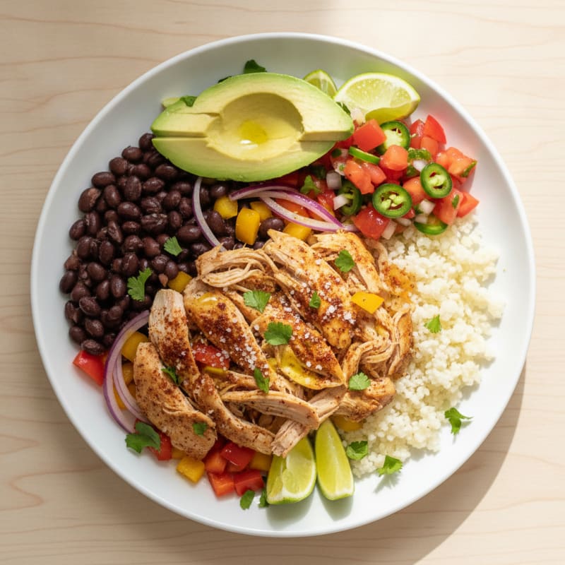 Shredded Chicken Burrito Bowl
