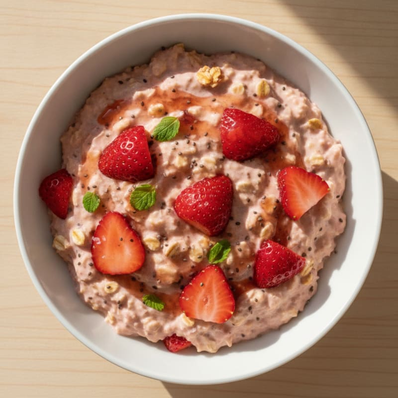 Strawberry Shortcake Overnight Oats